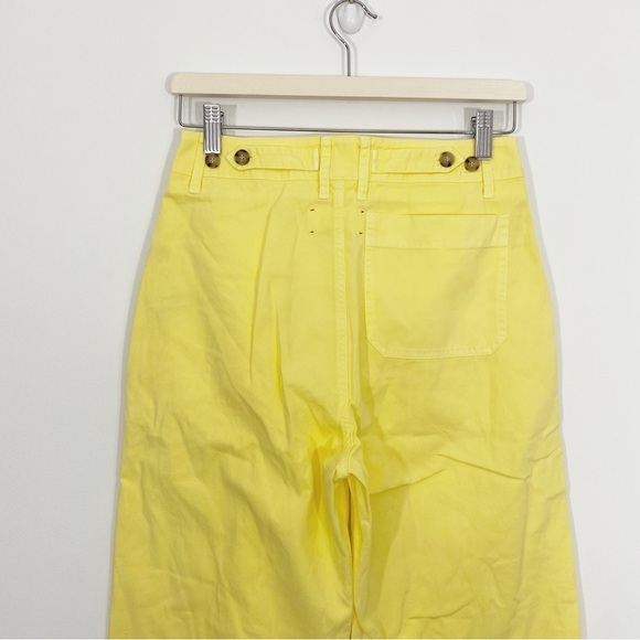 Xirena NWT 24 Baylor Yellow Twill Cotton High Rise‎ Straight Trouser Pant’s - Picture 7 of 13